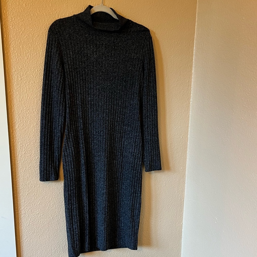 Athlete Lightweight Turtleneck Midi Dress